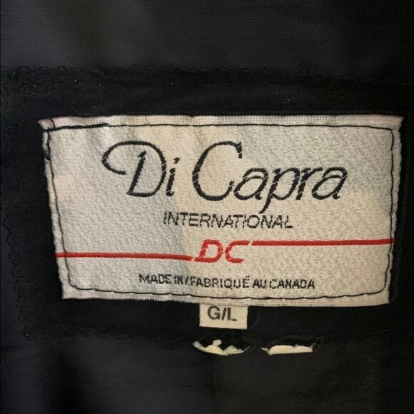 DI CAPRA INTERNATIONAL LEATHER JACKET WITH RED LEATHER TRIM GOLD BUTTONS LARGE - Picture 5 of 12